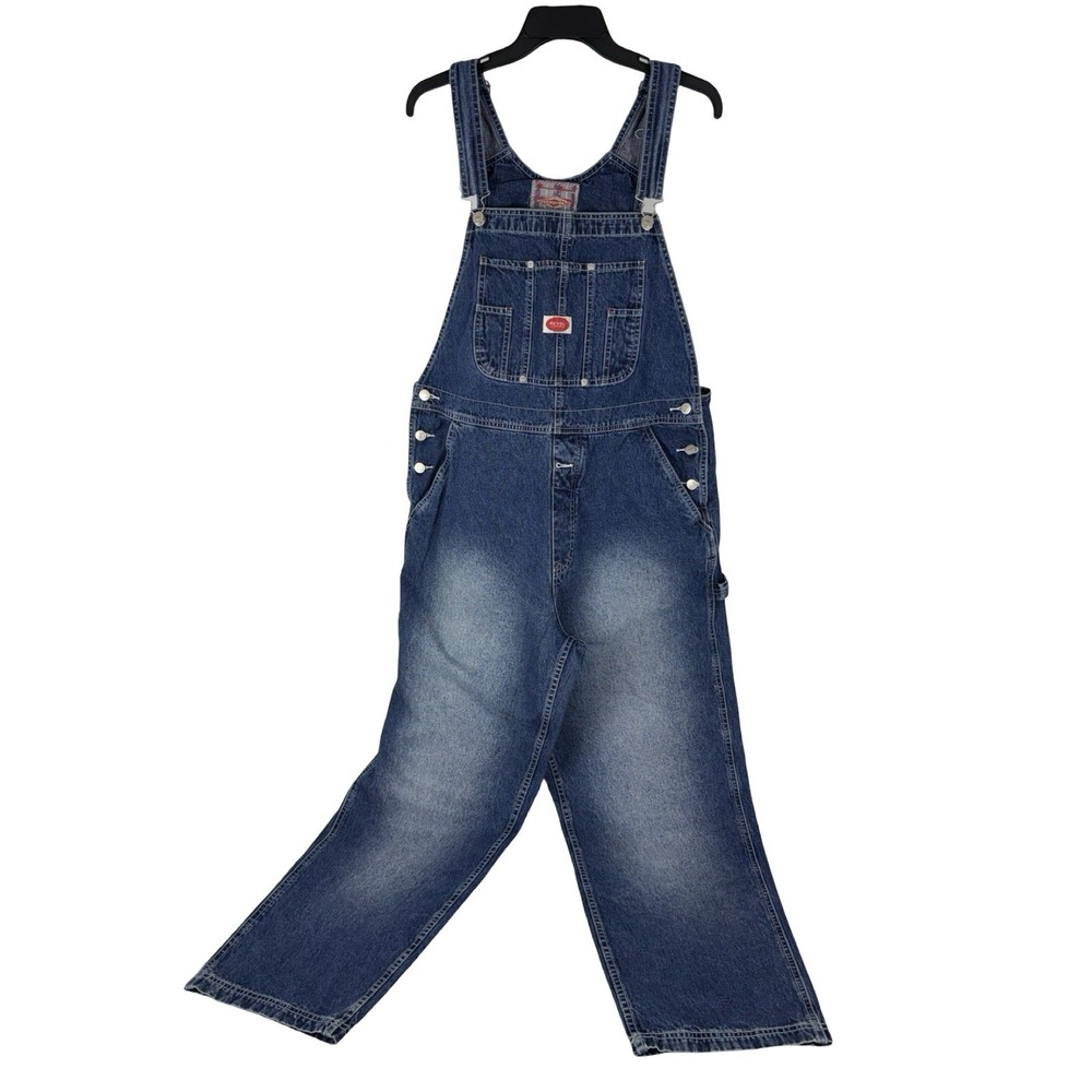 Revolt Womens 18 Overalls Denim Blue Bib Vintage 90s Relaxed 100% Cotton Y2K